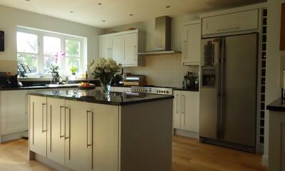 Professional kitchen respray transformation - before and after kitchen renovation example
