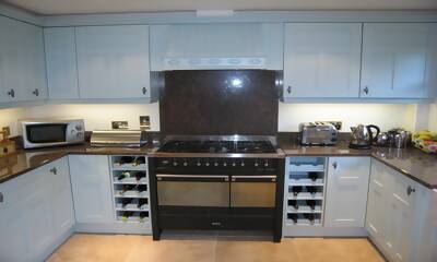 Kitchen recoating service - matt or silk finish kitchen respray example
